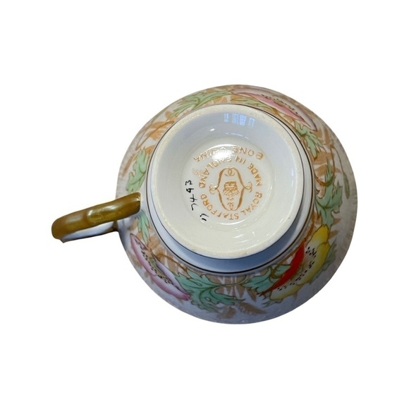 ROYAL Stafford Vintage Pastel Poppy Floral Teacup & Saucer. - Picture 3 of 12